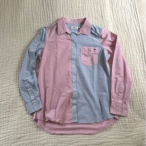 Vineyard Vines Pink and Blue Striped Button-Down Shirt